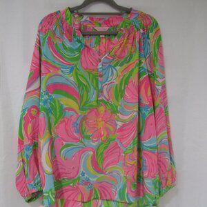 Lilly Pulitzer S Elsa So A Peeling Elephant Tunic Shirt